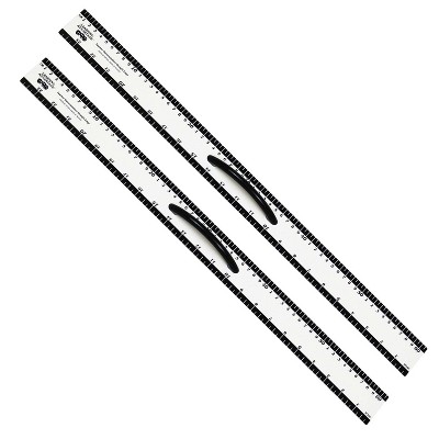 Learning Advantage Dry Erase Magnetic 24" Straight Edge, Pack of 2