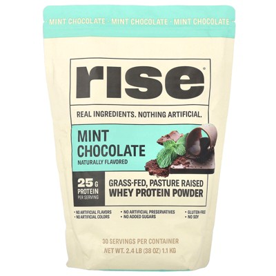 Rise Bar Whey Protein Powder, Mint Chocolate, 2.4 lb (1.1 kg)