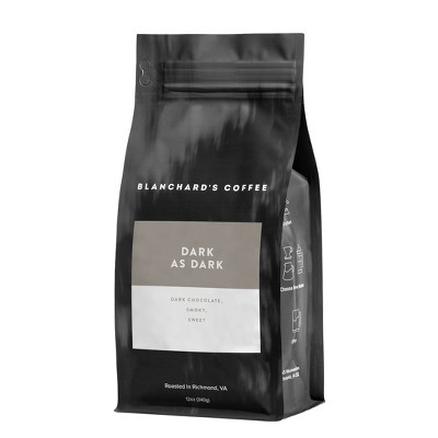 BLANCHARD'S COFFEE CO. Dark as Dark Blend Dark Roast Whole Bean Coffee - 12oz