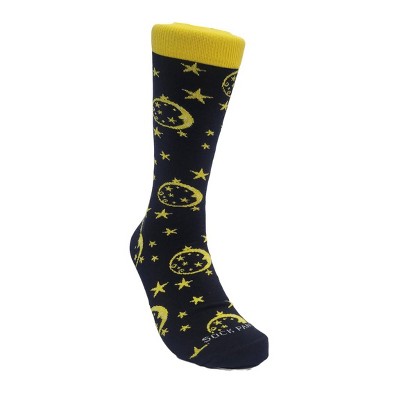 Night Sky Patterned Socks from the Sock Panda (Men's Sizes, Adult Large)