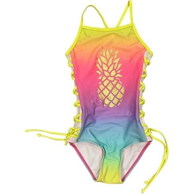 GO COCO Little Girls’ One Piece Cute Strappy Detail Beach Swimsuits