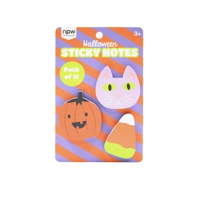 NPW 3pk Halloween Character Sticky Notes