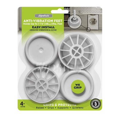 Slipstick 1-7/8" Anti-Vibration Non-Skid Appliance Gripper Cups: Floor Care Accessories, Gray, Set of 4