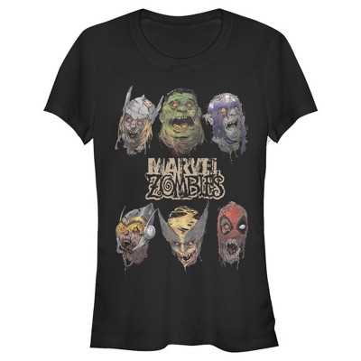 Juniors Womens Marvel Zombies Happy Heroes T-Shirt