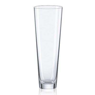 Slickblue Contemporary Glass Vase, 12"-20" Conical Design, Clear Vase Decor, Single or Sets, 3 Sizes Available