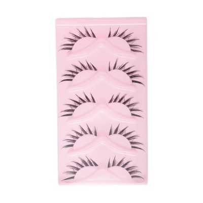Unique Bargains Dense False Eyelashes B81 Black 5 Pair