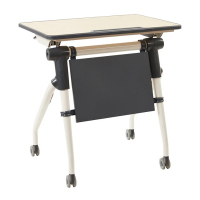 ECR4Kids Nesting Student Desk, Maple/Grey