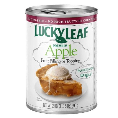 Lucky Leaf Premium Apple Fruit Filling and Topping, 21 oz Can (Pack of 4 )