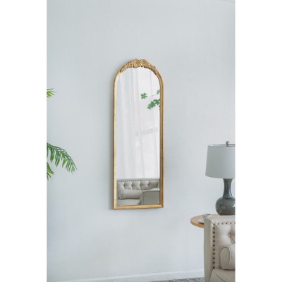 19inx56inWood Floor Mirror, Full Body Mirror Dressing Make up Mirror for Bathroom Bedroom Living Room