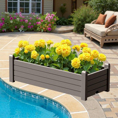 Rectangular Potted Garden Bed Planting Box With A Capacity Of 78L/21Gal/2.75 Cubic Feet
