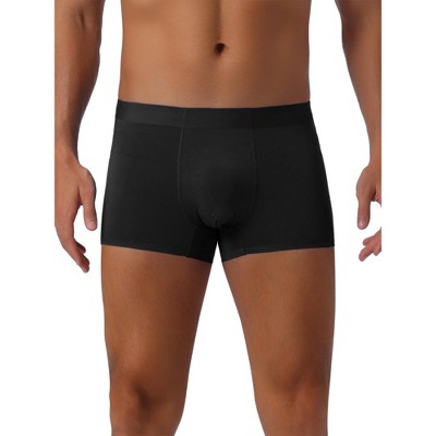 INSPIRE CHIC Men's Soft Elastic Waist Solid Color Regular Fit Basic Boxer Briefs