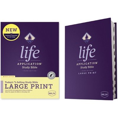NKJV Life Application Study Bible, Third Edition, Large Print (Hardcover, Indexed, Red Letter)