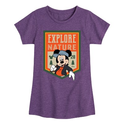 Girls' - Disney - Explore Nature Fitted Short Sleeve Graphic T-Shirt