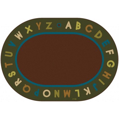 Carpets for Kids Alphabet Circletime Nature Colors Learning Rug, Oval