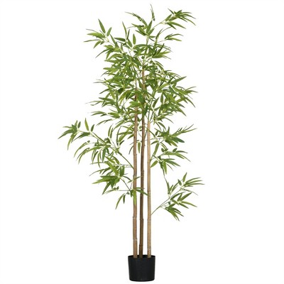 XINGHANZHENXUAN Artificial Bamboo Tree with 924 Lifelike Leaves, Faux Decorative Plant for Home, Office & Commercial Spaces