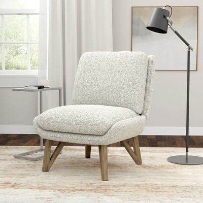 NicBex Accent Chair with Wooden Base, Lounge Chair with Solid Wood Legs, for Living Room, Bedroom, Office, Beige