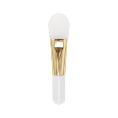 Unique Bargains Short Handle Facial Mask Brush Gold Tone 1 Pc