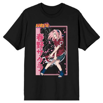 Naruto Sakura Haruno Men's Black T-shirt
