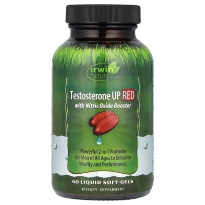 Irwin Naturals Testosterone UP RED® with Nitric Oxide Booster, 60 Liquid Soft-Gels