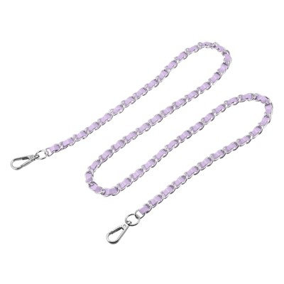 Unique Bargains Metal Corrosion-Resistant PU Leather Purse Flat Chain Straps