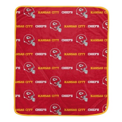 NFL Kansas City Chiefs Repeat Helmet Wordmark Ultra Soft Blanket