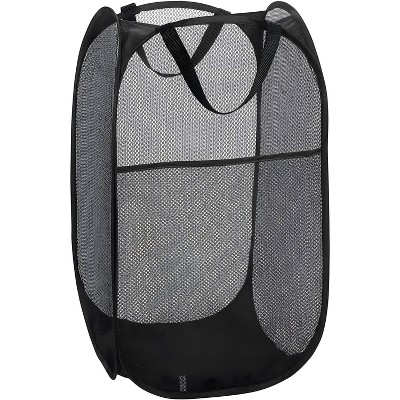 Kitcheniva Foldable Mesh Popup Laundry Hamper Black