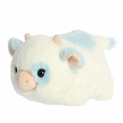 Aurora Medium Bonnie Blueberry Cow Spudsters Adorable Stuffed Animal Blue 10.5"