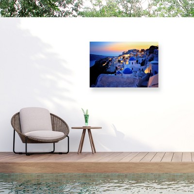 Trademark Fine Art - Martin Froyda Santorini Island, Greece Matted Framed Art