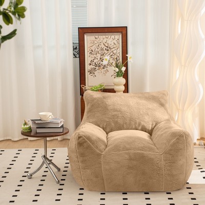 CAVINAS Comfy Fabric Foam Bean Bag Chair with Back Support,Soft Bean Bag Couch,Accent Chairs for Living Room
