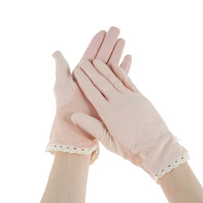 Unique Bargains Women's Bow Sunblock Mittens 1 Pair