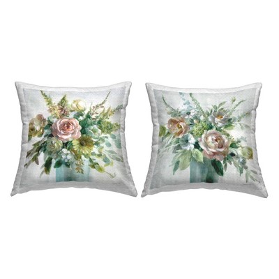 Stupell Industries Sage Peach Still Life Florals (Set of 2)