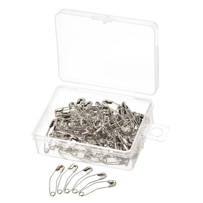 Unique Bargains Metal DIY Blankets Crafts Brooch Making Home Sewing Curved Safety Pins 200 Pcs