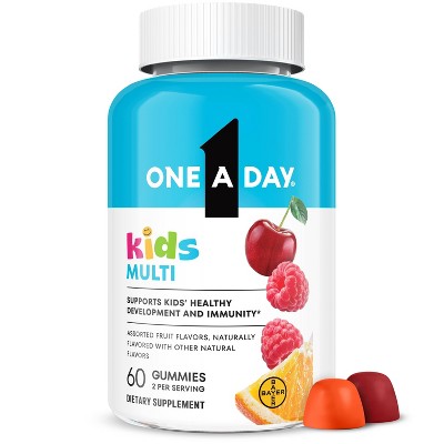 One A Day Kids' Multivitamin Gummies with Vitamin C, Immune Support - Assorted Fruit Flavors - 60ct