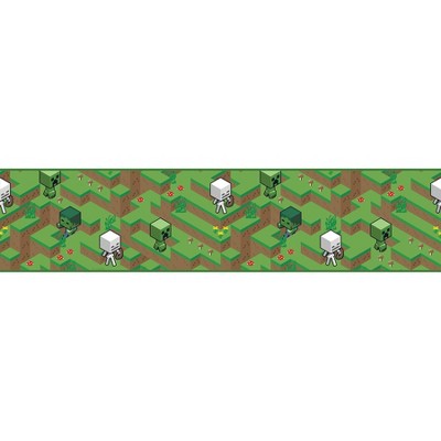 RoomMates Minecraft Hillside Kids' Peel and Stick Border