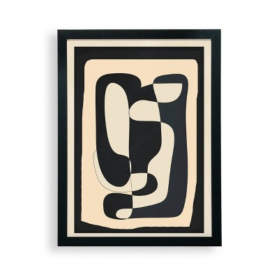12" x 16" Abstract Geometry 4 Nadja Frame Wall Art - Deny Designs: Modern Decor, Wood Composite Frame