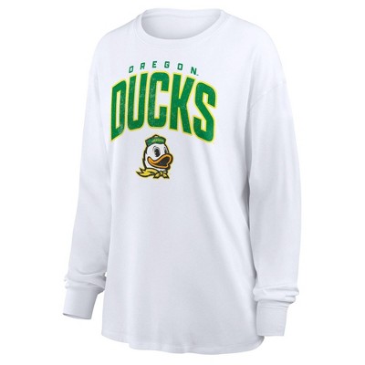 NCAA Oregon Ducks Women's White Long Sleeve T-Shirt