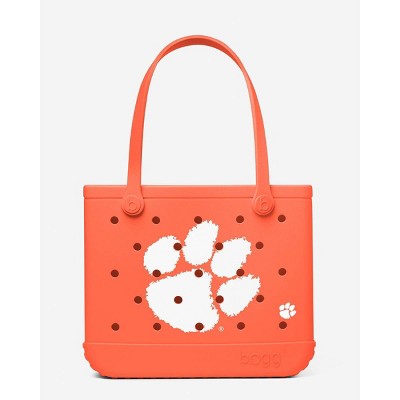 NCAA Clemson Tigers Bogg Bag: Vinyl Shoulder Handbag with Team Logo