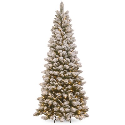Prelit Flocked Westwood Pine Artificial Christmas Tree Clear Lights - National Tree Company