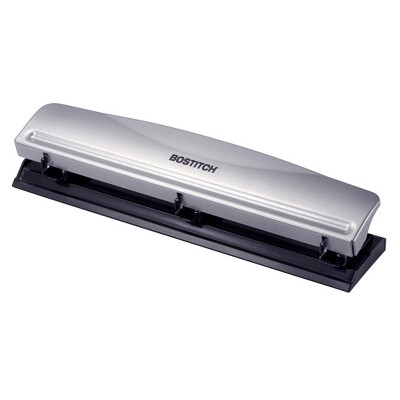 Bostitch 3-Hole Punch (Silver) - 12 Sheet Capacity, School, Office & Classroom Supplies