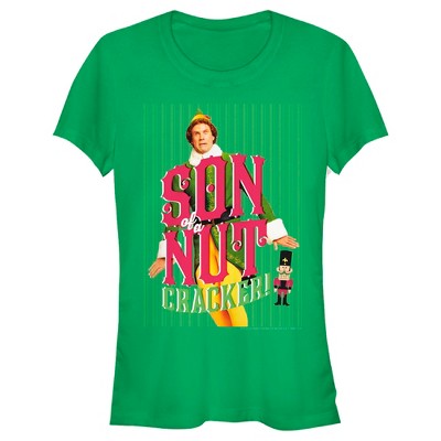 Juniors Womens Elf Buddy Son of a Nutcracker T-Shirt
