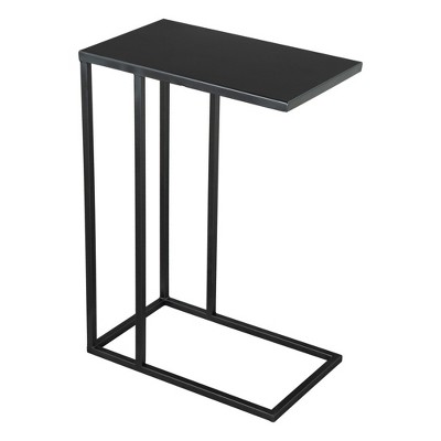 HomeRoots 24" Black Iron Abstract End Table