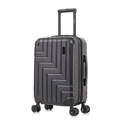 DUKAP Zahav Lightweight Hardside Carry On Spinner Suitcase - Black