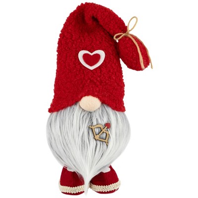 Northlight Valentine's Day Gnome Figurine with Bow and Arrow - 19.5" - Red