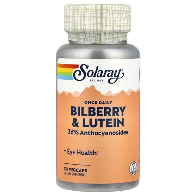 Solaray Once Daily Bilberry & Lutein, 30 VegCaps