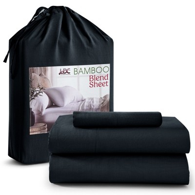 4 Piece Rayon From Bamboo Sheet Set Deep Pocket Cooling Solid Sheets - Lux Decor Collection