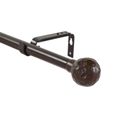 Urbanest Classic Forged Iron Hammered Ball Window Drapery Rod Set