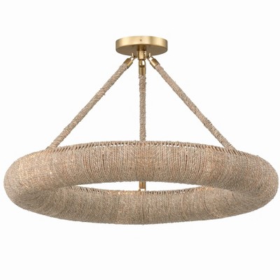 Crystorama Lighting Oakley 6 - Light Semi-Flush Mount in  Soft Gold