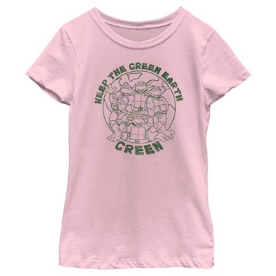Girl's Teenage Mutant Ninja Turtles Keep the Earth Green T-Shirt
