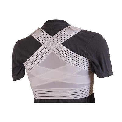 DMI Posture Corrector, Unisex, White, Criss-Cross Foam Bands, Extra Large, 46 to 48 Chest Size