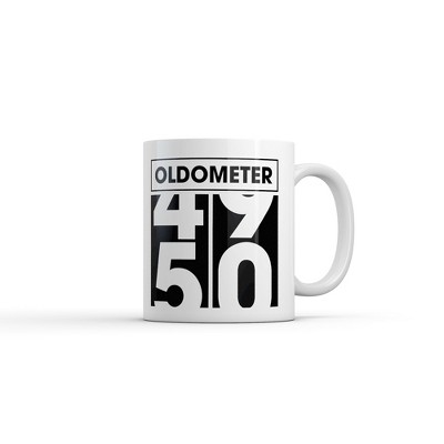 Crazy Dog Oldometer Mug Funny Sarcastic Old Person Graphic Novelty Coffee Cup-11oz
